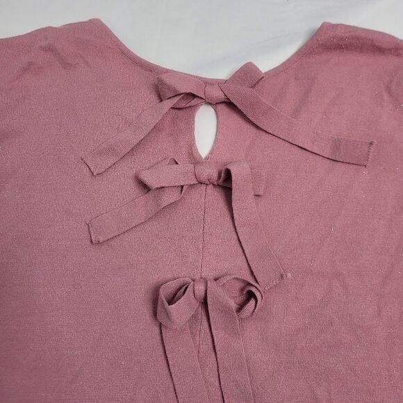SHEIN CURVE sweater pink bow back sparkle plus size 4X - Picture 7 of 8